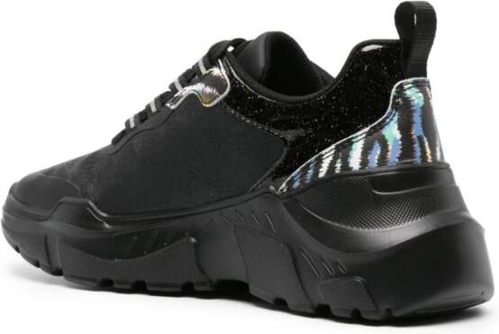 Just Cavalli monogram panelled chunky sneakers Black