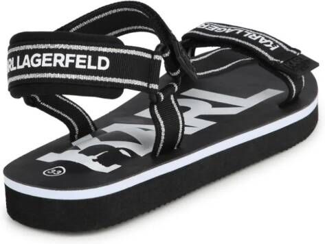 Karl Lagerfeld Kids logo-print open-toe sandals Black