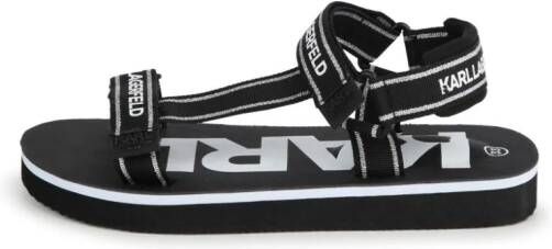 Karl Lagerfeld Kids logo-print open-toe sandals Black