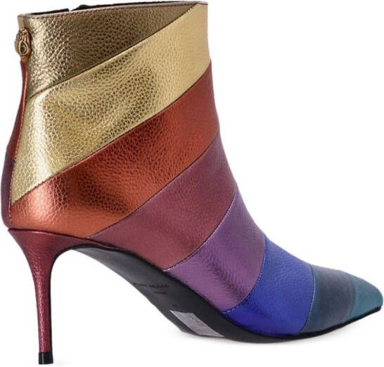 KG Kurt Geiger Belgravia 65mm metallic-finish ankle boots Blue