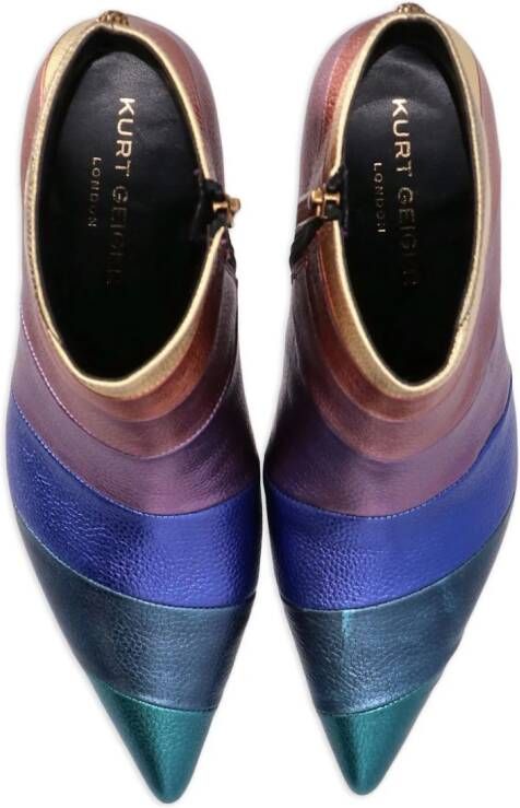 KG Kurt Geiger Belgravia 65mm metallic-finish ankle boots Blue