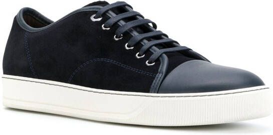Lanvin suede lace-up sneakers Blue - Picture 1