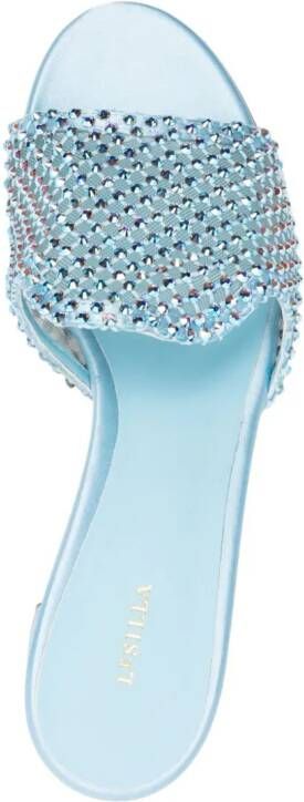 Le Silla Gilda 60mm crystal-embellished sandals Blue