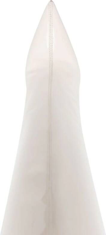 Le Silla Kira 120mm patent wedge boots Neutrals