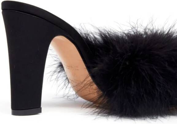 Maison Margiela Feather 90mm satin sandals Black