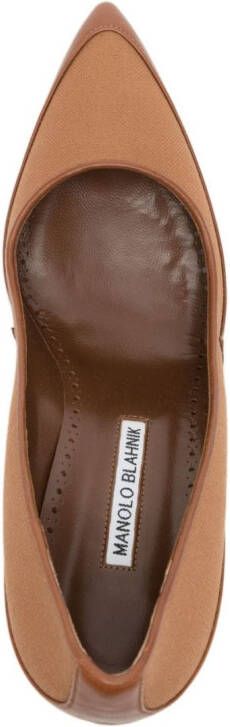 Manolo Blahnik Axidiaso 100mm leather pumps Brown