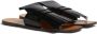 Marni fringed leather flat sandals Black - Thumbnail 1