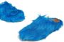 Marni Fussbet Sabot calf-hair slippers Blue - Thumbnail 4