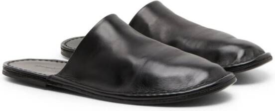 Marsèll round-toe leather slippers Black