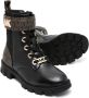 Michael Kors Kids monogram-print lace-up boots Black - Thumbnail 2