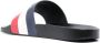 Moncler striped logo-embossed slides Blue - Thumbnail 2