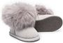 Monnalisa fur-trim detail ankle boots Grey - Thumbnail 2