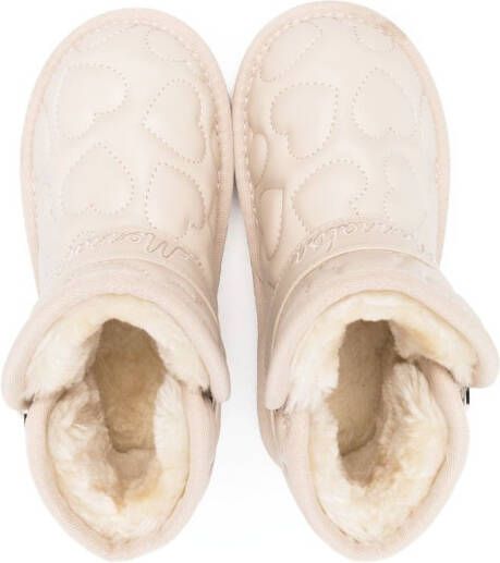 Monnalisa heart-motif ankle boots Neutrals