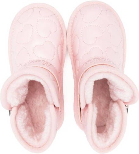 Monnalisa heart-motif ankle boots Pink