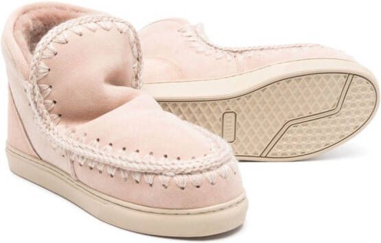 Mou Kids Eskimo leather ankle boots Pink