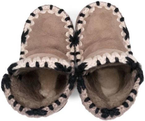 Mou Kids Eskimo suede ankle boots Neutrals