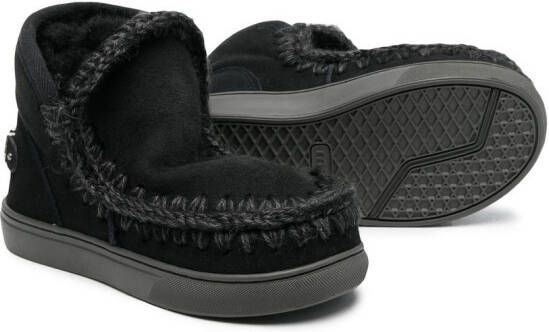 Mou Kids suede eskimo boots Black