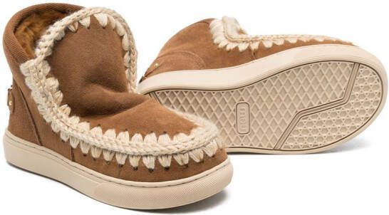 Mou Kids suede eskimo boots Brown