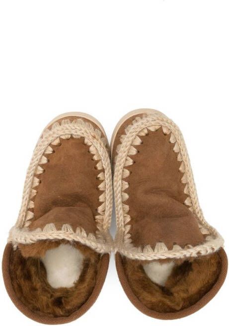 Mou Kids suede eskimo boots Brown