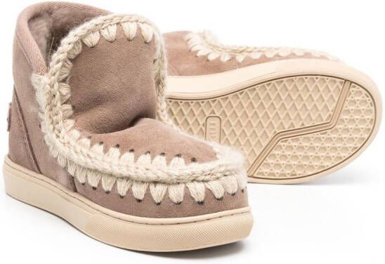 Mou Kids suede eskimo boots Neutrals