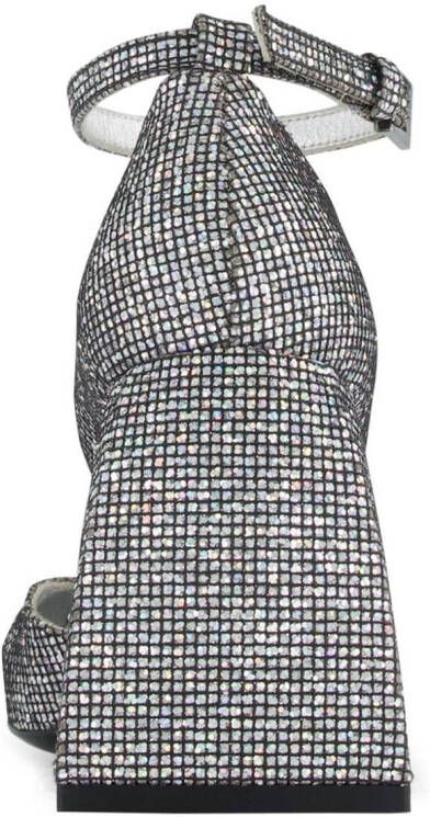 Nodaleto square-toe block-heel pumps Silver