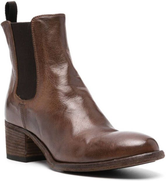 Officine Creative Denner 114 55mm leather boots Brown