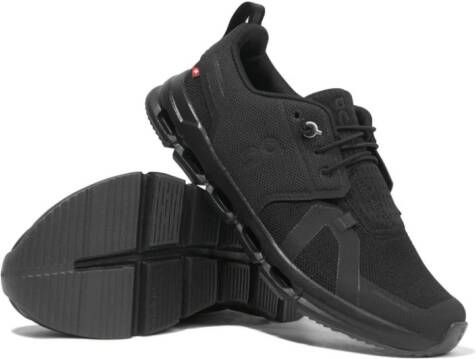 On running kids Cloud Sky logo-debossed sneakers Black