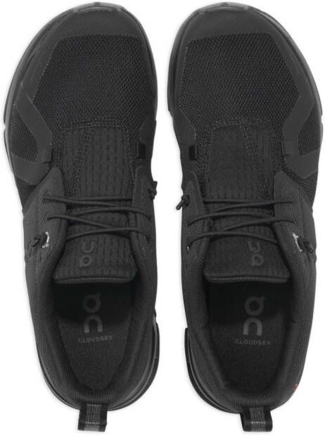 on running kids Cloud Sky logo-debossed sneakers Black
