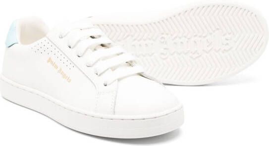 Palm Angels Kids low-top leather sneakers White