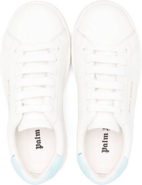 Palm Angels Kids low-top leather sneakers White
