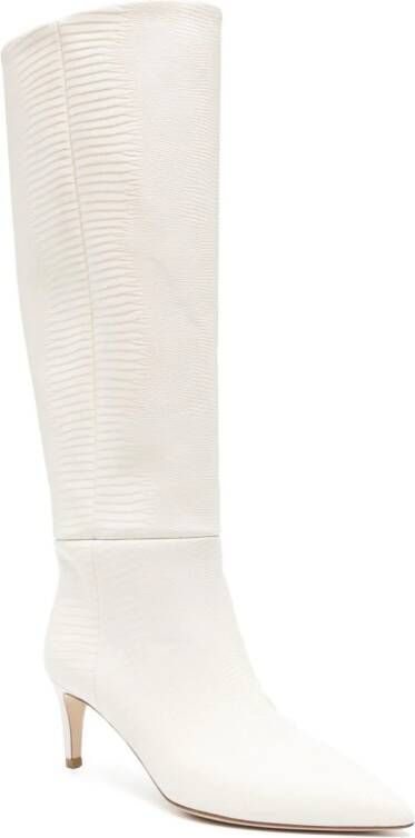 Paris Texas 65mm lizard-embossed boots Neutrals