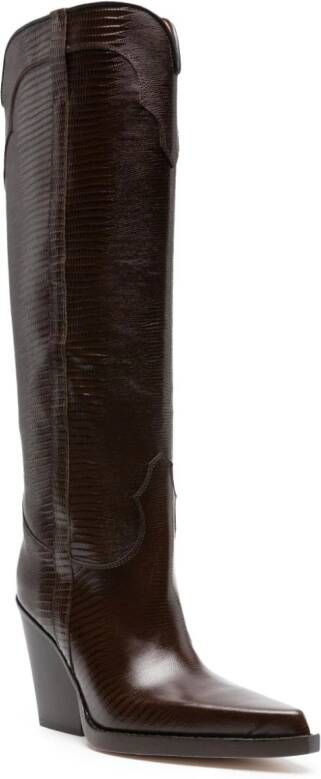 Paris Texas 100mm El Dorado leather boots Brown