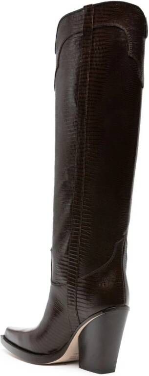 Paris Texas 100mm El Dorado leather boots Brown