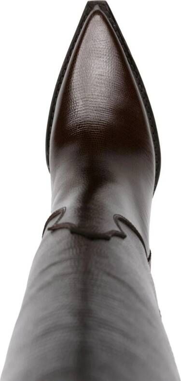Paris Texas 100mm El Dorado leather boots Brown