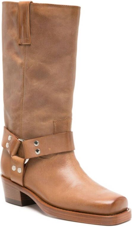 Paris Texas Roxy 50mm leather boots Brown