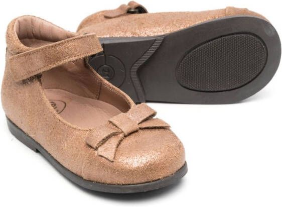 Pèpè bow-detail ballerina shoes Brown