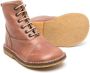 Pépé Kids lace-up leather ankle boots Brown - Thumbnail 1