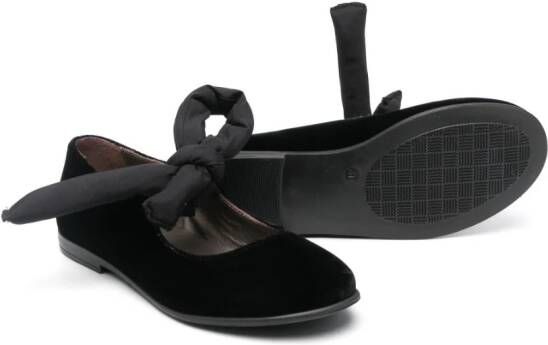 Pèpè velvet ballerina shoes Black