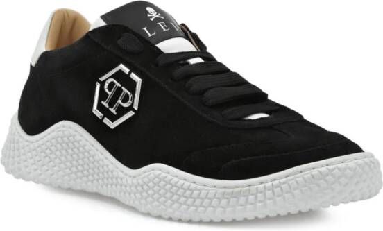 Philipp Plein logo-plaque suede sneakers Black