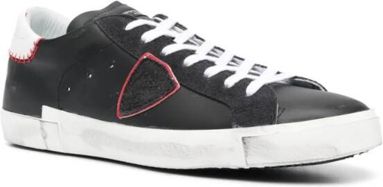 Philippe Model Paris PRSX low-top leather sneakers Black
