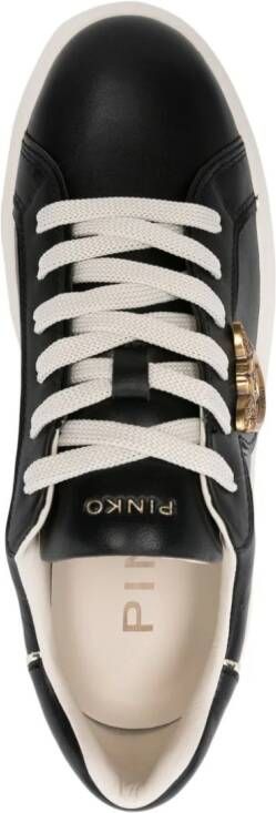 PINKO Love Birds-plaque sneakers Black