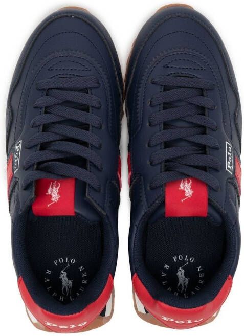 POLO RALPH LAUREN KIDS logo-print lace-up sneakers Blue