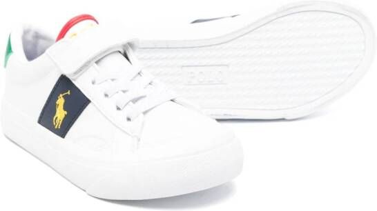 POLO RALPH LAUREN KIDS Polo-Pony-motif panelled sneakers White
