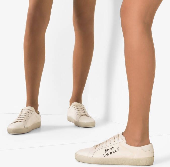 Saint Laurent Court Classic canvas sneakers Neutrals - Picture 3