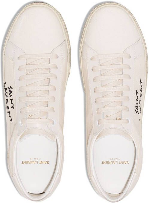 Saint Laurent Court Classic canvas sneakers Neutrals - Picture 5