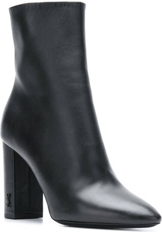 Saint Laurent Lou 95mm leather boots Black - Picture 4