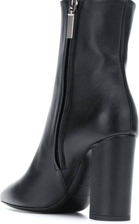 Saint Laurent Lou 95mm leather boots Black - Picture 2