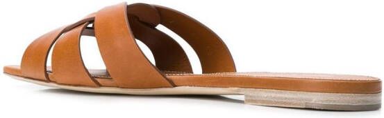 Saint Laurent Tribute flat sandals Brown - Picture 2