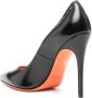 Santoni 105mm leather pumps Black - Thumbnail 2