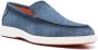 Santoni almond-toe denim loafers Blue - Thumbnail 2
